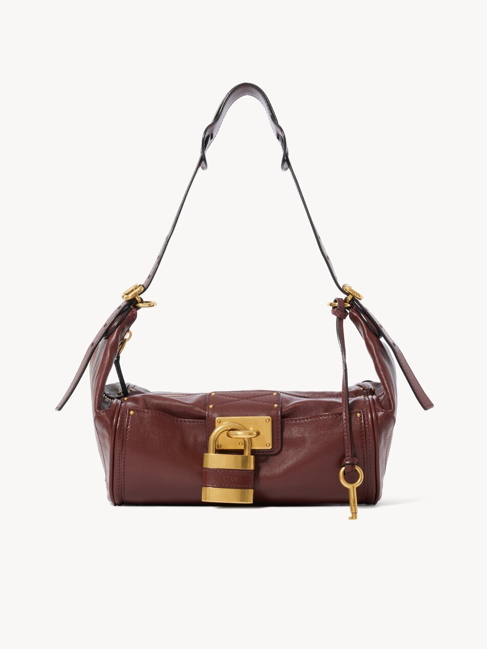Burgundy Chloé Paddington leather bag with gold-tone padlock hardware