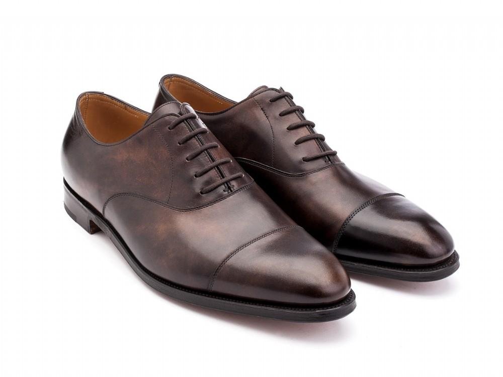 John Lobb City II shoes in dark brown Museum Calf.