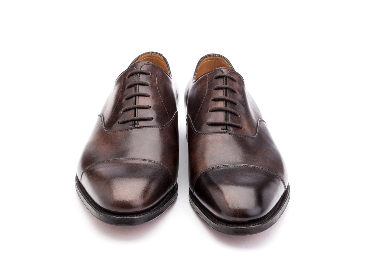 John Lobb City II Museum Calf Oxfords viewed from the front.
