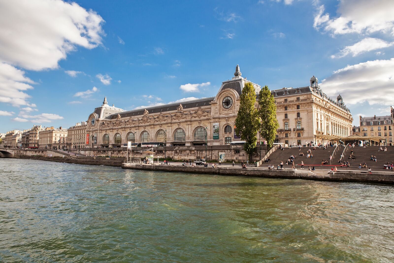 Exterior of the Musée d’Orsay beside the Seine.