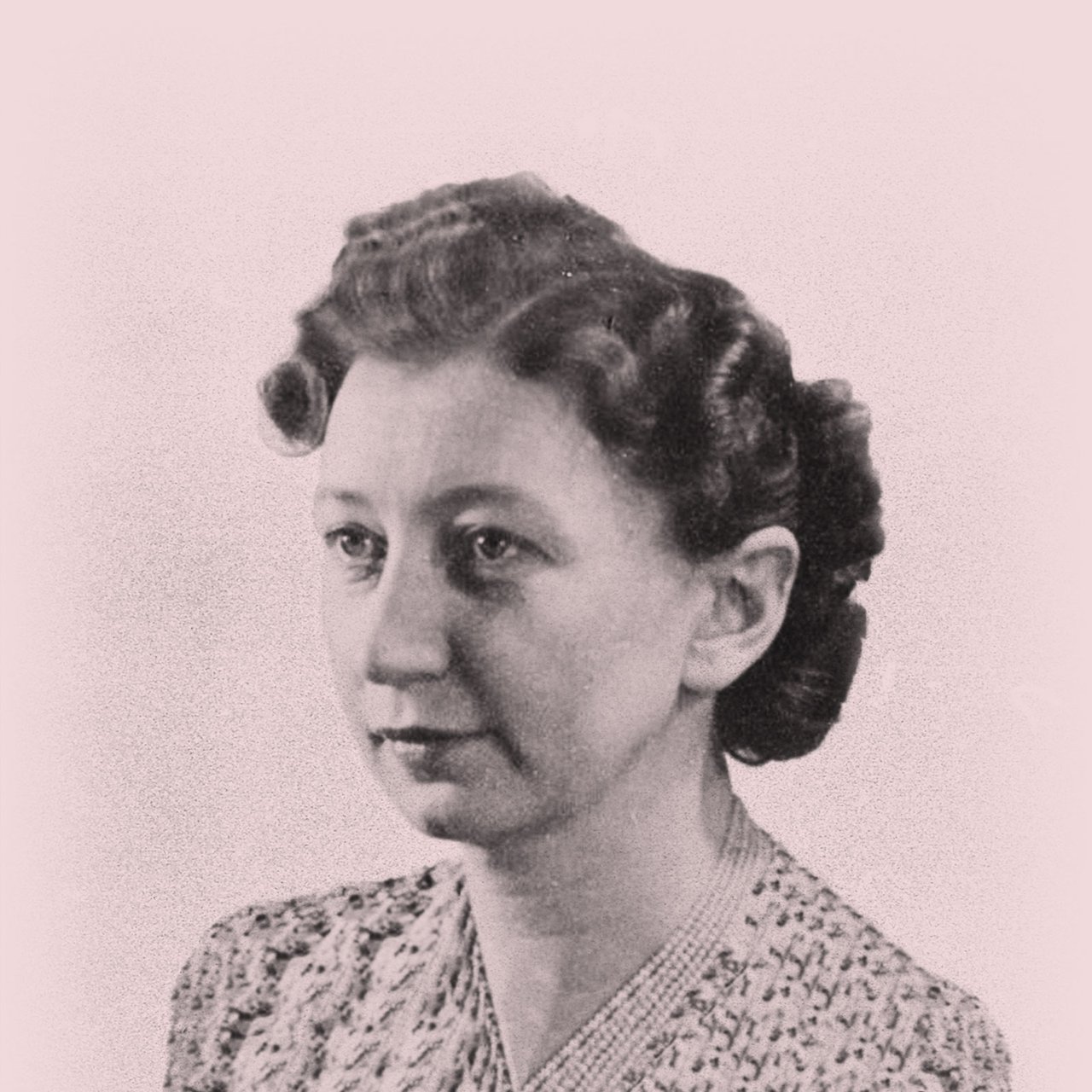 Archival portrait of Miep Gies, one of the helpers who supported the people in hiding.